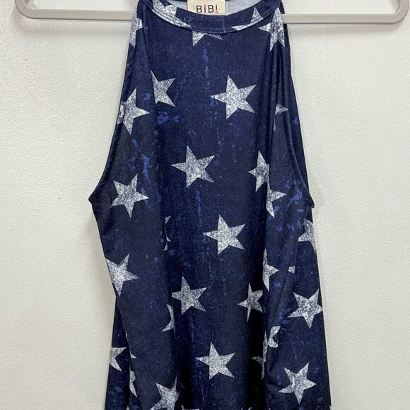 BIBI, Los Angeles Blue with White Stars, Tank Top, Size M - Picture 6 of 6